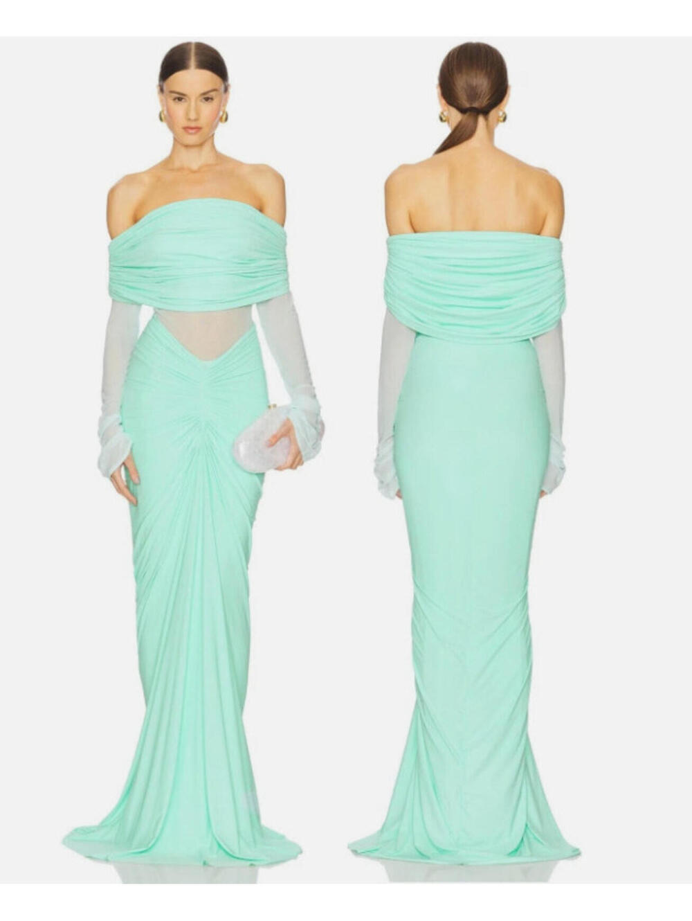 Deme by Gabriella REVOLVE Jolene Gown Off Shoulder Ruched   XS NWT $350msrp
